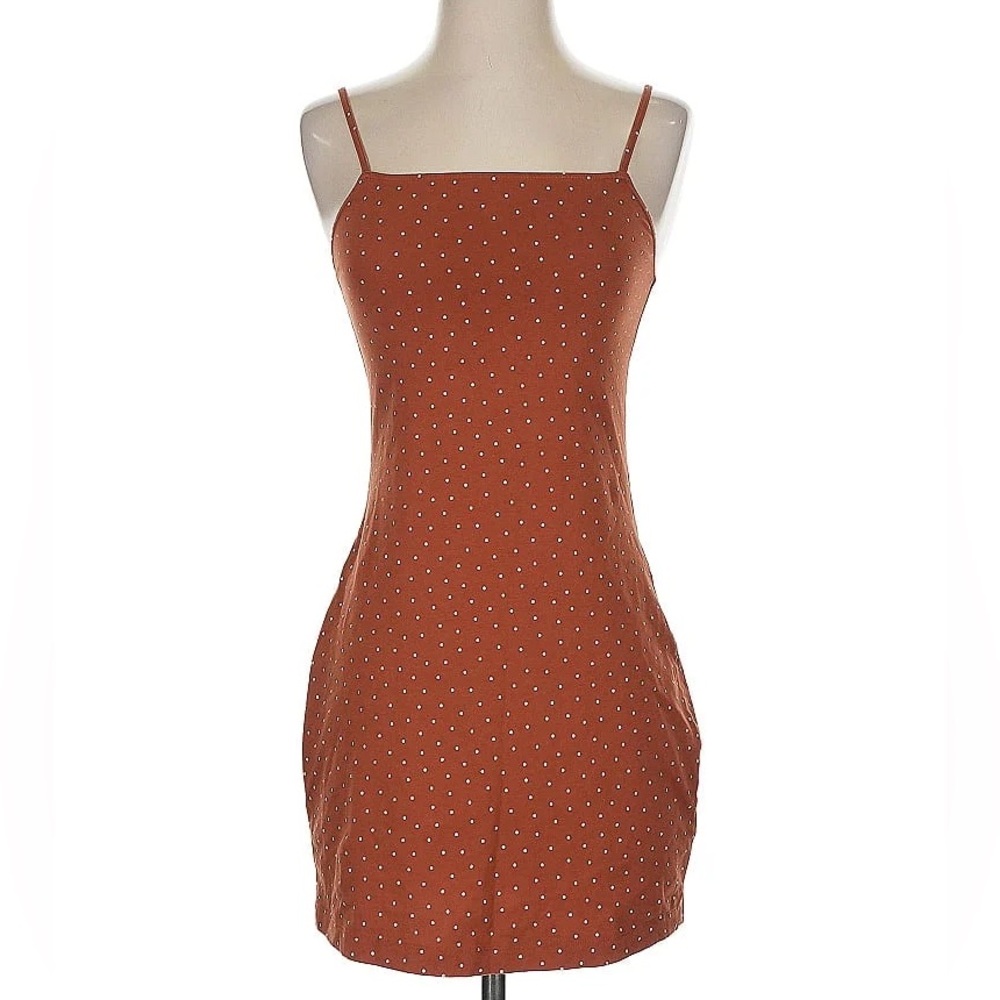 BP. Rust Polka Dot Dress
